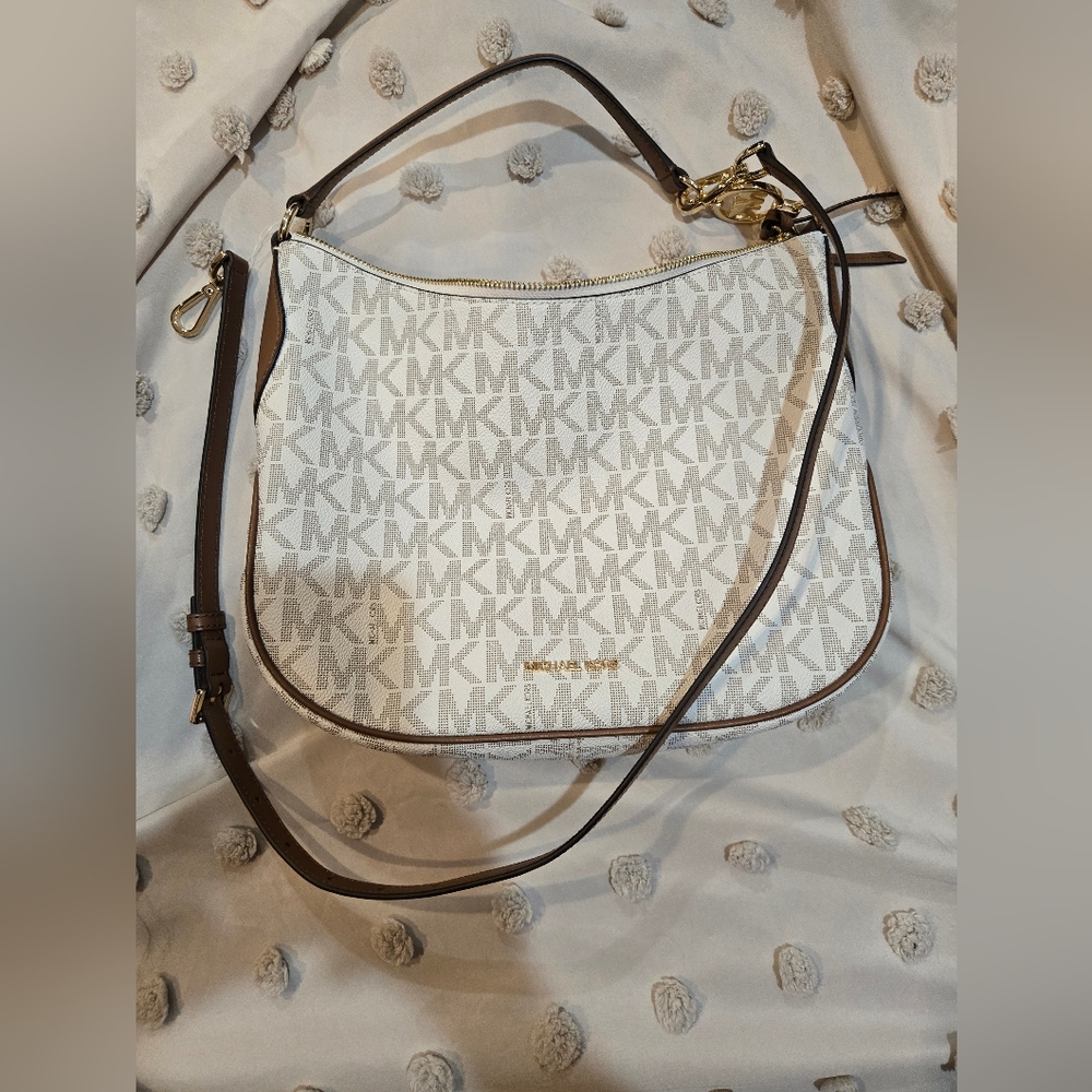 Michael Kors White and Brown Women's Bag